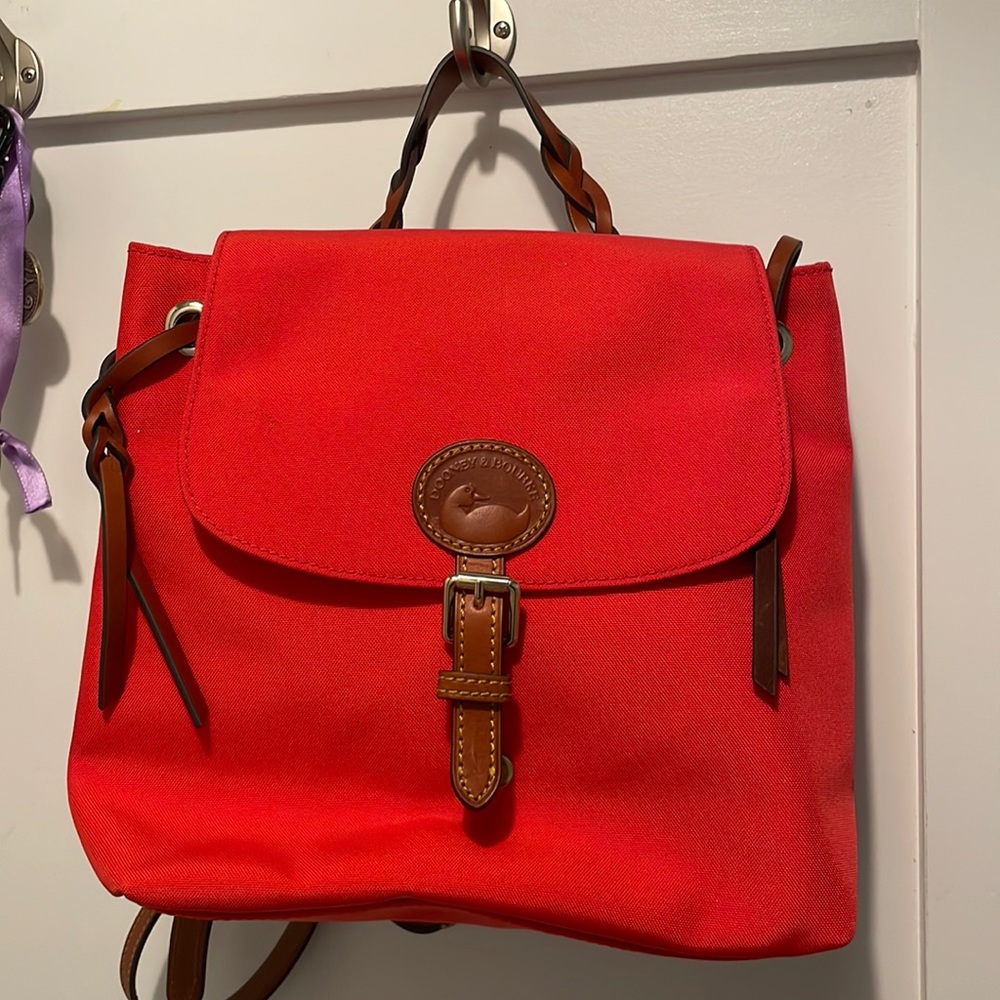 Like new Dooney and Bourke red backpack